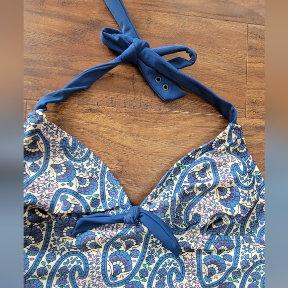 Converse Tankini Summer Swimsuit Paisley Top Blue Size Small - Picture 5 of 12